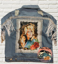 Load image into Gallery viewer, Girls Custom Dolly Denim Jacket
